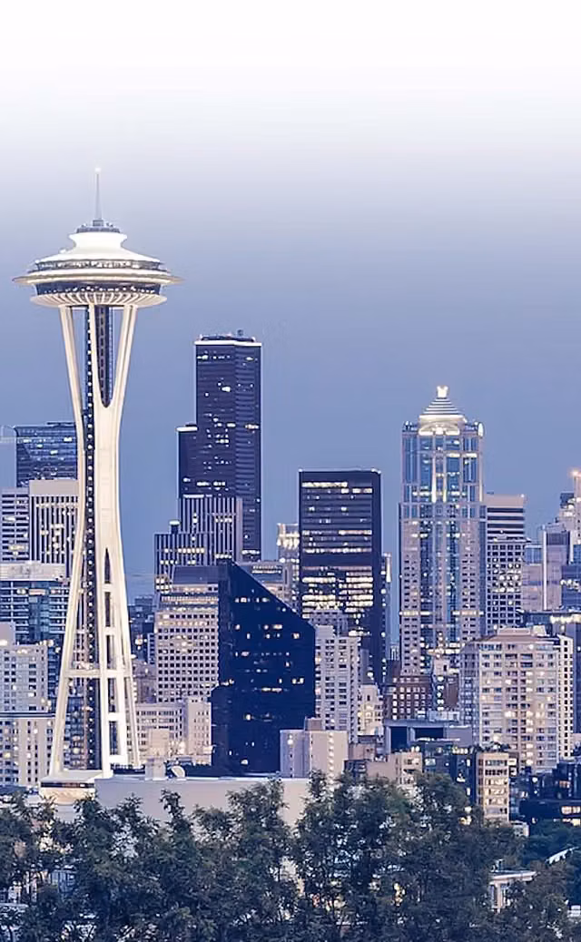 Seattle skyline with the Space Needle, Washington