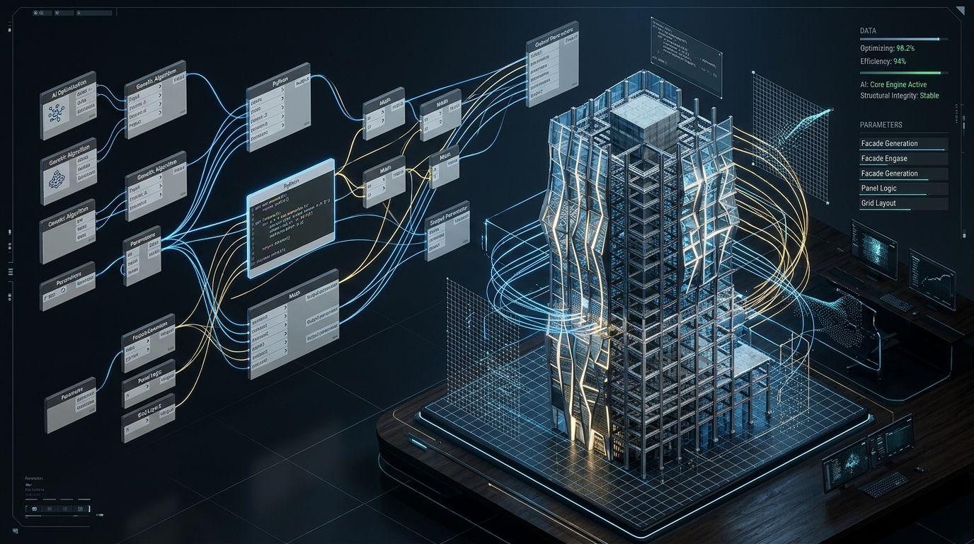3D BIM model showing architecture, structural and MEP coordination
