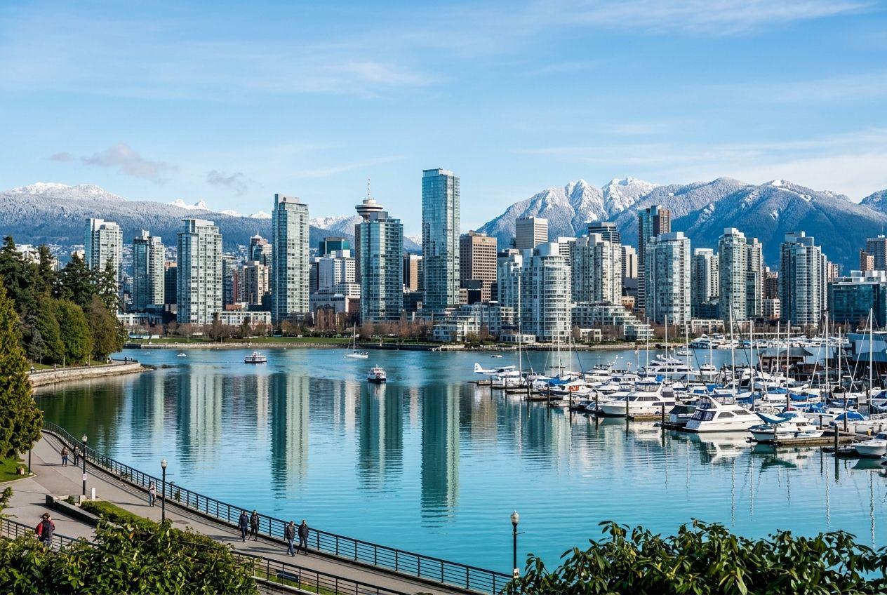 Vancouver skyline and waterfront, British Columbia